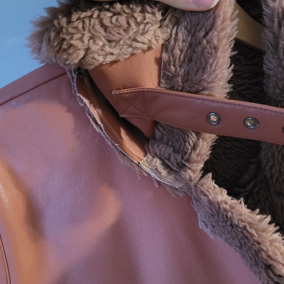 Avec le filles pink faux fur pilots jacket - Picture 11 of 14